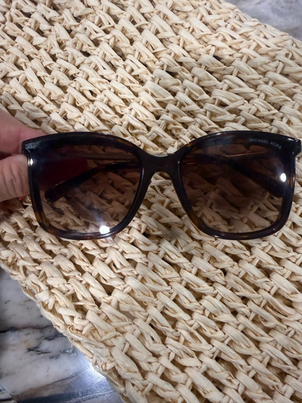 Michael Kors Women's Tortoise Shell Square Sunglasses - Brown Lenses